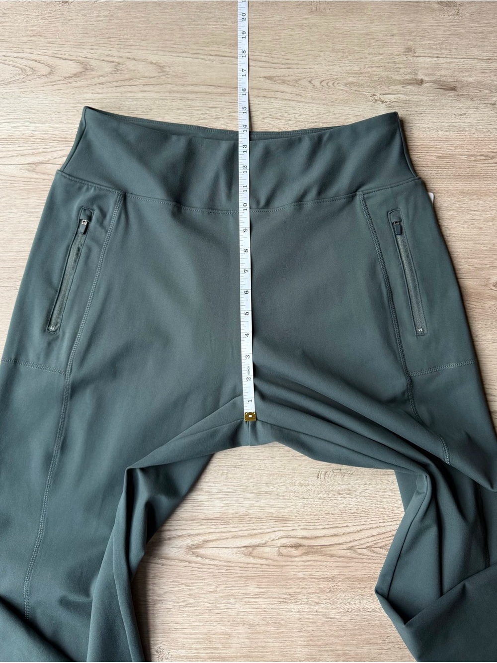 Marika Travel & Commute Wide Leg Pants XL Green High Rise Stretch Zip Pocket NWT - Picture 11 of 16